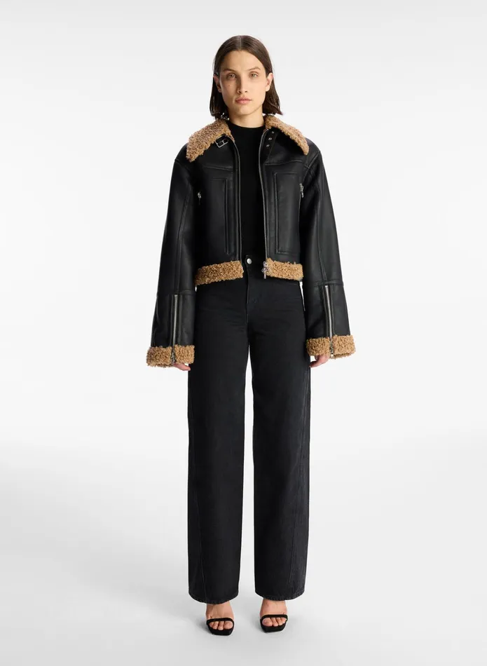 ALC Jackets and Coats Aspen Faux Shearling Jacket Blackbrown 8211 Women