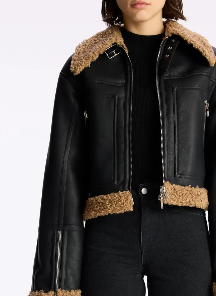 ALC Jackets and Coats Aspen Faux Shearling Jacket Blackbrown 8211 Women