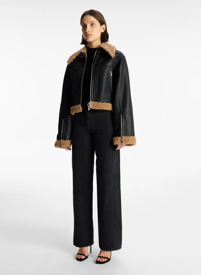 ALC Jackets and Coats Aspen Faux Shearling Jacket Blackbrown 8211 Women