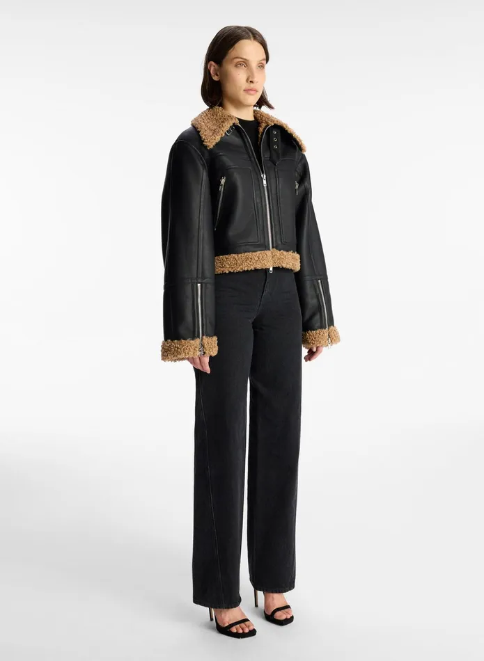 ALC Jackets and Coats Aspen Faux Shearling Jacket Blackbrown 8211 Women