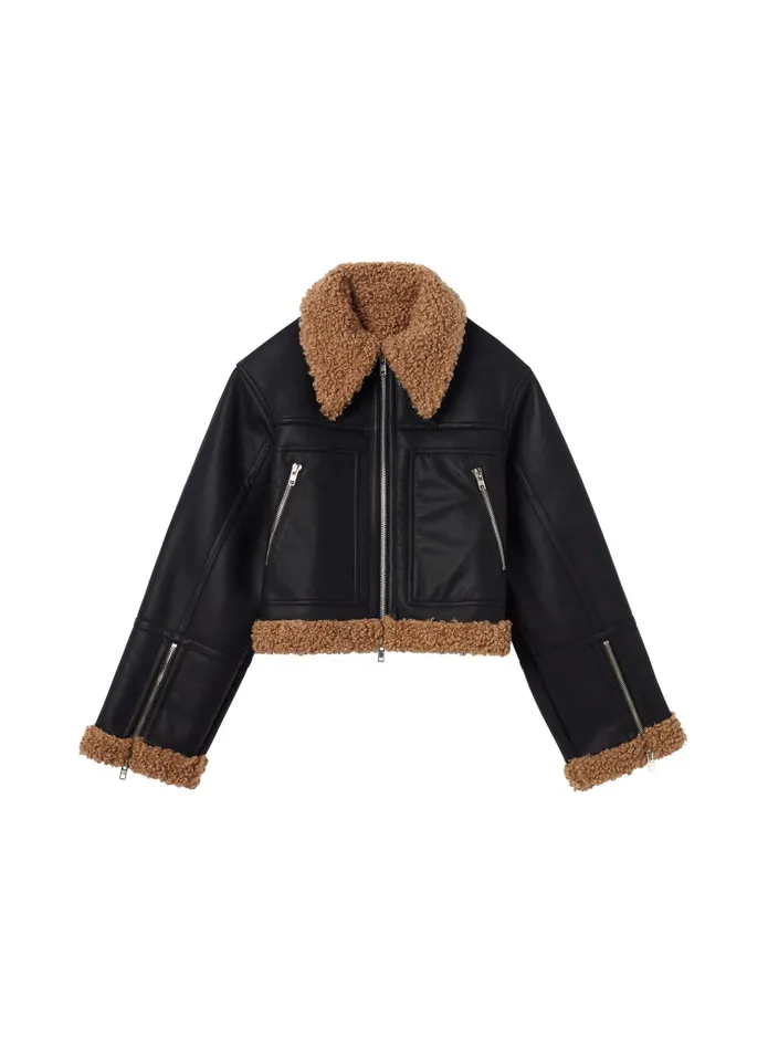 ALC Jackets and Coats Aspen Faux Shearling Jacket Blackbrown 8211 Women
