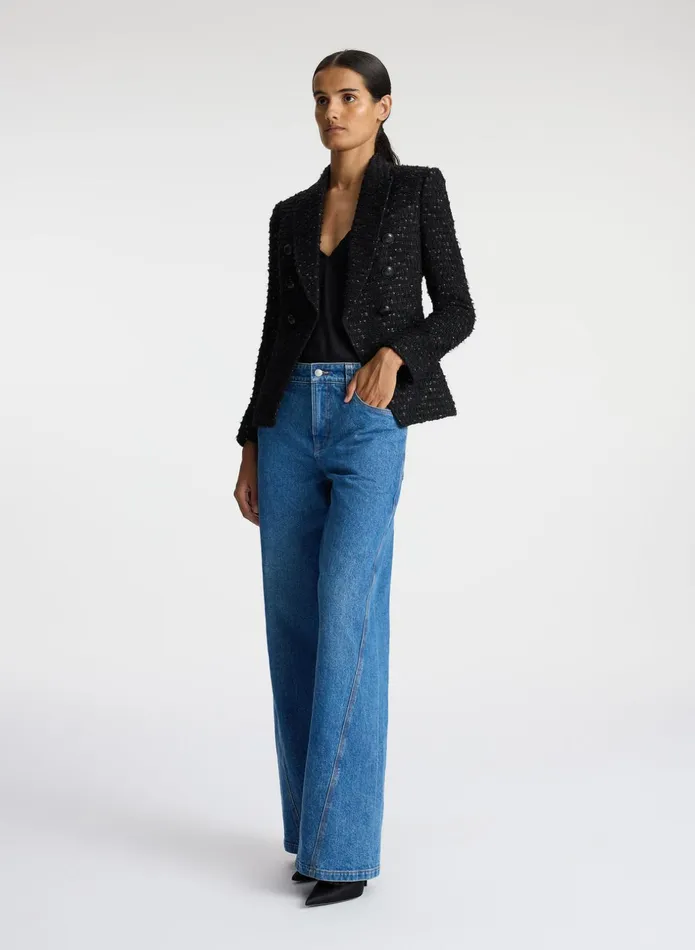 ALC Jackets and Coats Chelsea Lurex Tweed Jacket Black 8211 Women