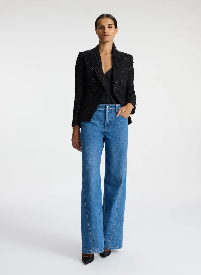 ALC Jackets and Coats Chelsea Lurex Tweed Jacket Black 8211 Women