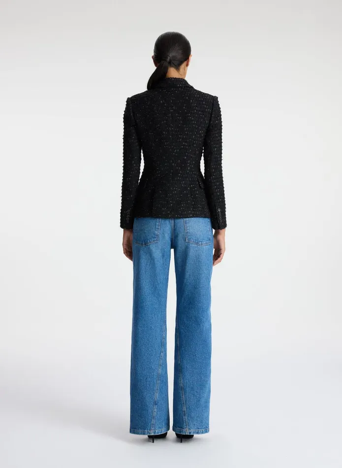 ALC Jackets and Coats Chelsea Lurex Tweed Jacket Black 8211 Women