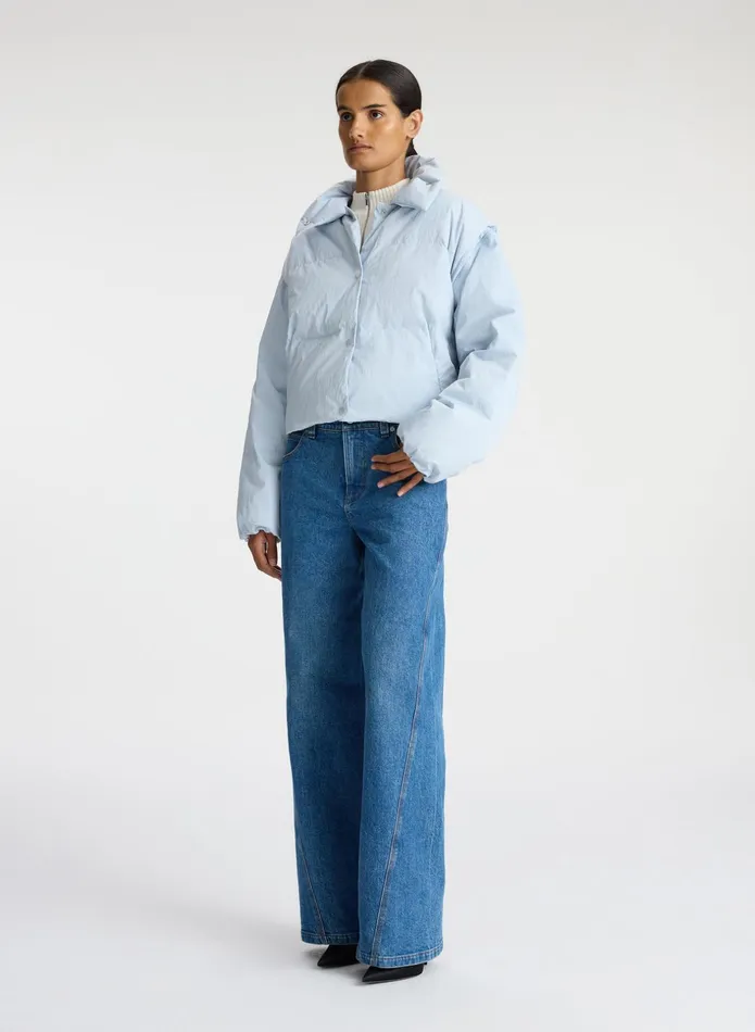 ALC Jackets and Coats Tristan Convertible Quilted Nylon Jacket Stone Blue 8211 Women