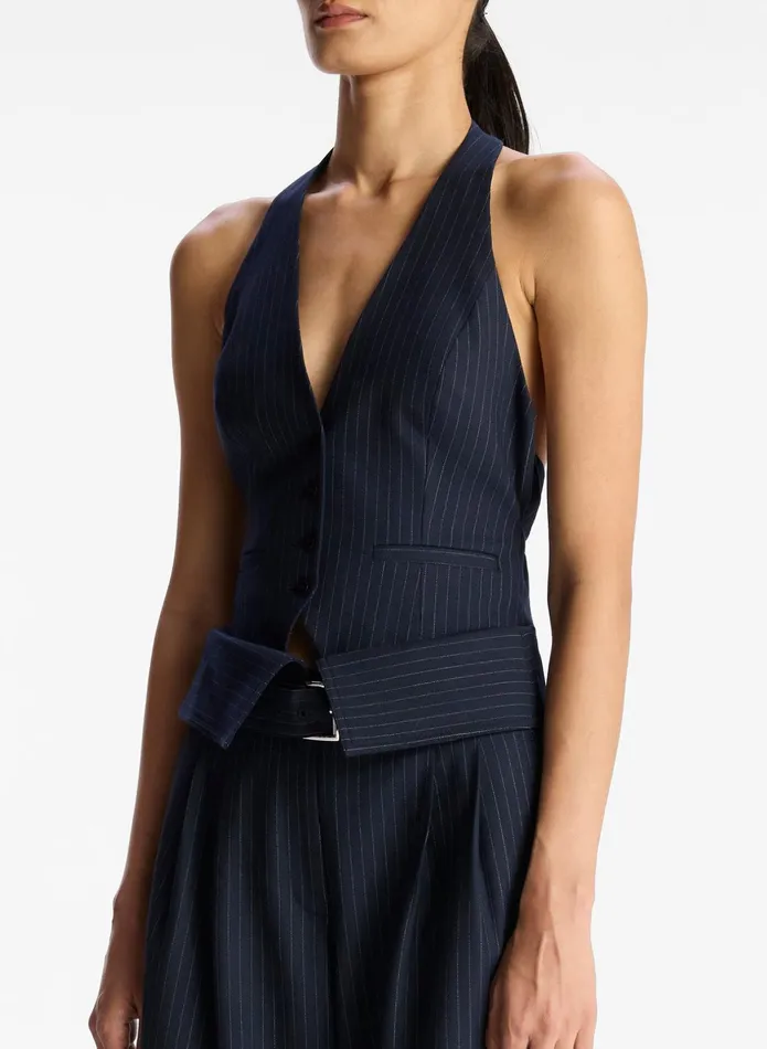 ALC Jackets and Coats Woodson Pinstripe Vest Navy 8211 Women