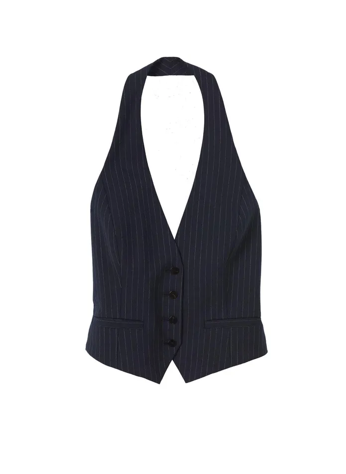 ALC Jackets and Coats Woodson Pinstripe Vest Navy 8211 Women
