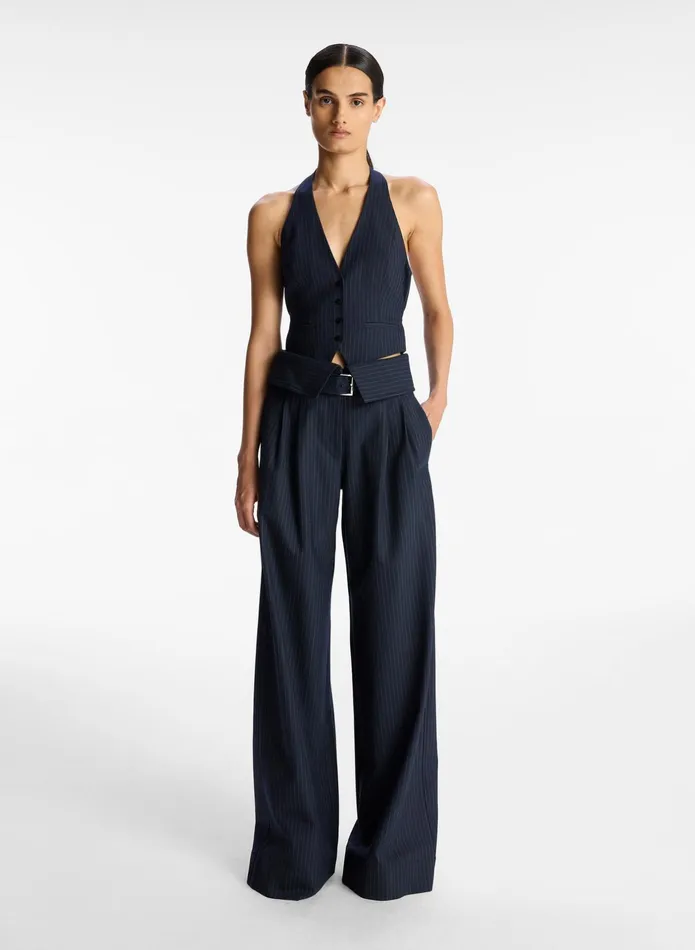 ALC Jackets and Coats Woodson Pinstripe Vest Navy 8211 Women