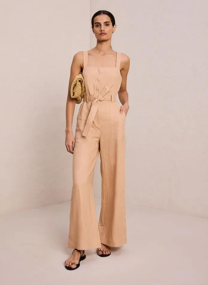 ALC Jumpsuits Winslow Linen Jumpsuit Biscotti 8211 Women