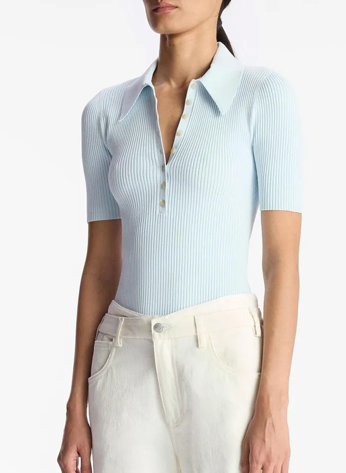 ALC Knitwear Atlas Rib Knit Top Chelsea Blue 8211 Women