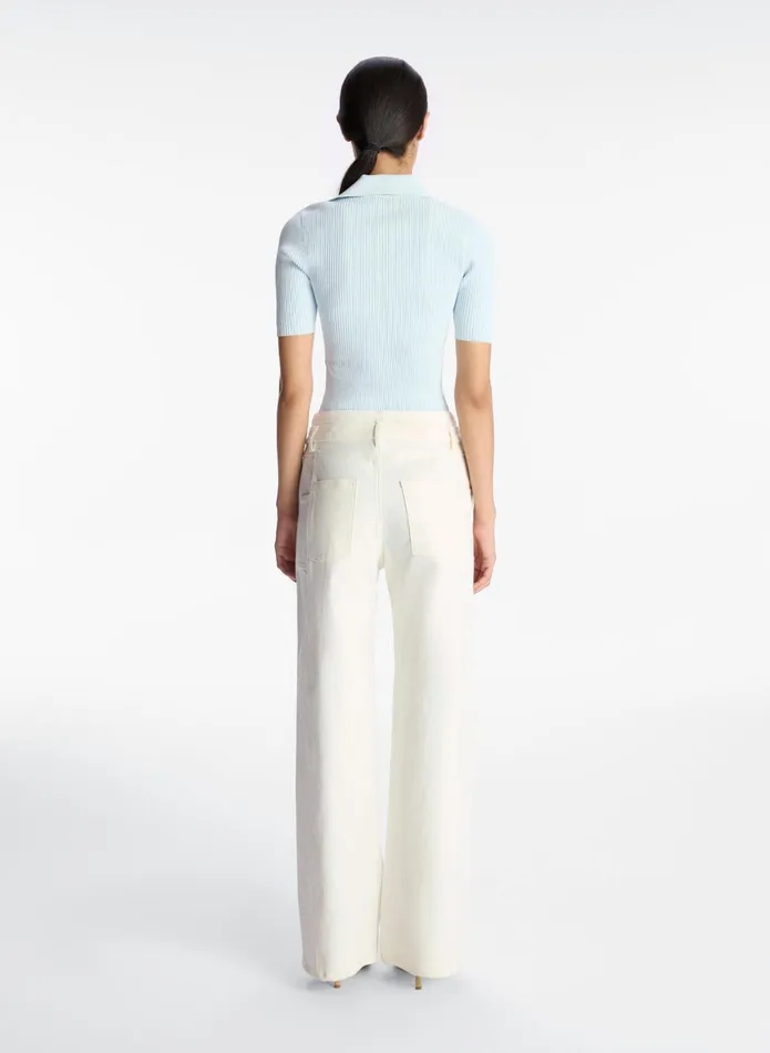 ALC Knitwear Atlas Rib Knit Top Chelsea Blue 8211 Women