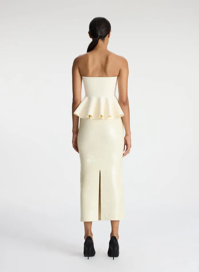 ALC Knitwear Joan Sequin Knit Skirt Cream 8211 Women