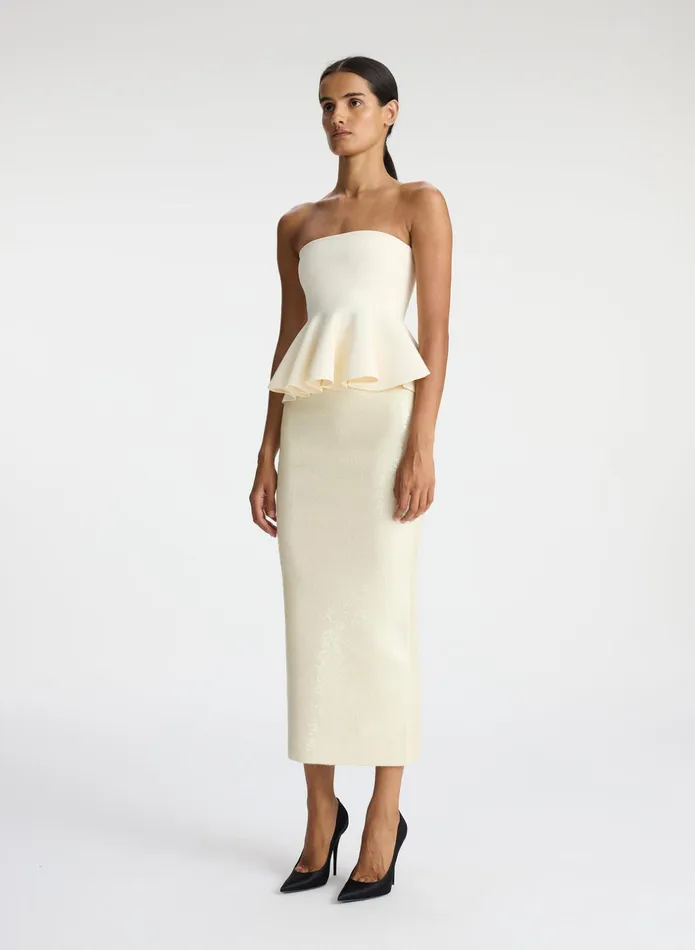 ALC Knitwear Joan Sequin Knit Skirt Cream 8211 Women