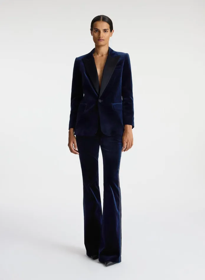 ALC Sets Davin Ii Velvet Tuxedo Jacket Navy 8211 Women