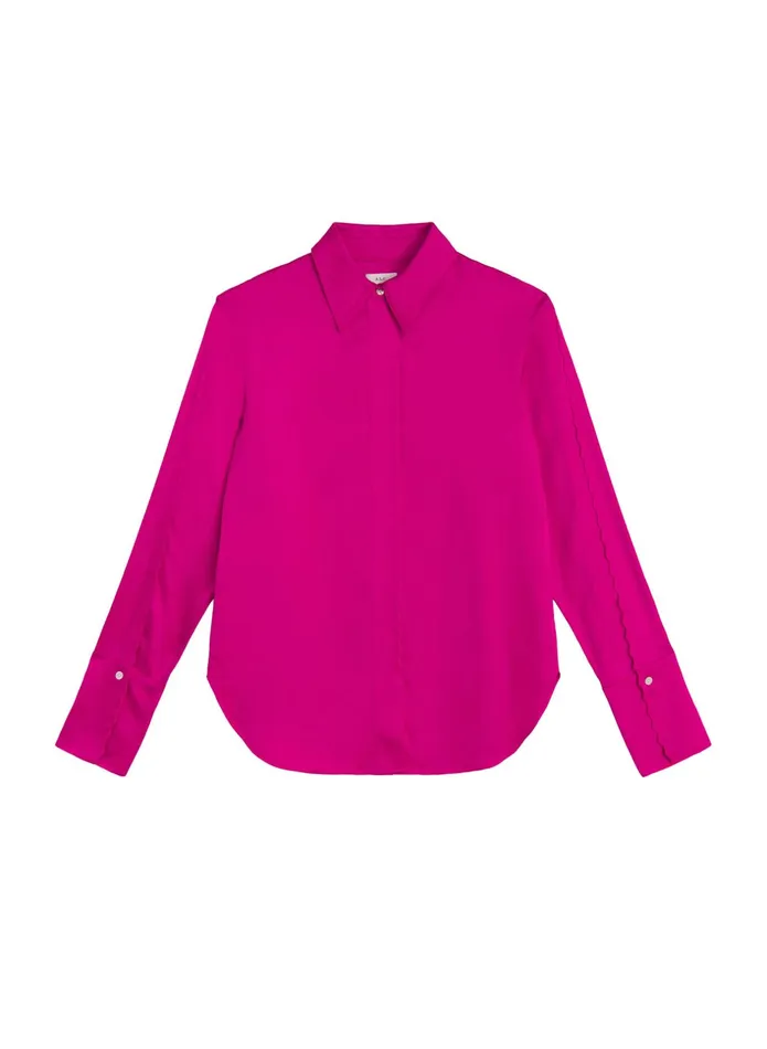 ALC Sets Haven Scalloped Satin Top Disco Pink 8211 Women