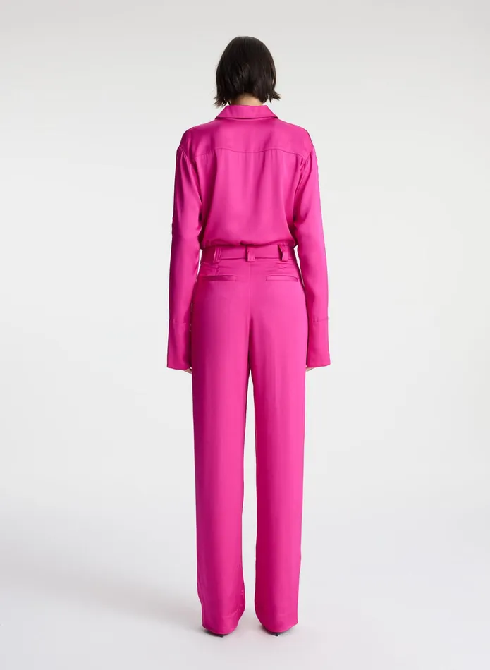 ALC Sets Haven Scalloped Satin Top Disco Pink 8211 Women