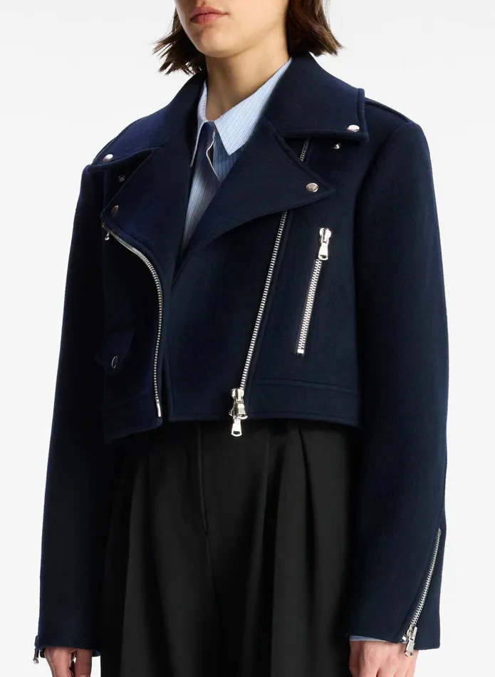 ALC Sets Oxford Cropped Wool Jacket Navy 8211 Women