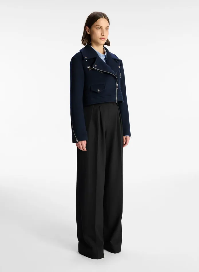 ALC Sets Oxford Cropped Wool Jacket Navy 8211 Women