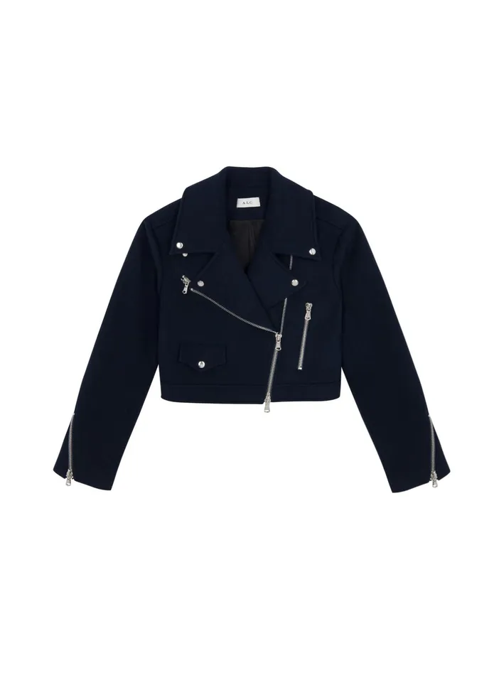 ALC Sets Oxford Cropped Wool Jacket Navy 8211 Women