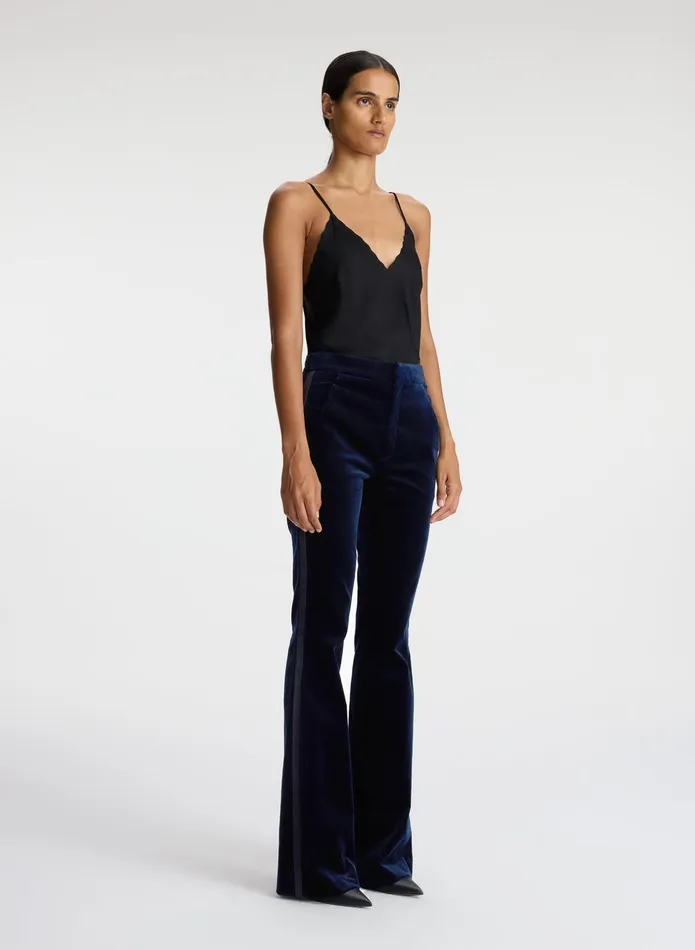 ALC Sets Sophie Ii Velvet Tuxedo Pant Navy 8211 Women