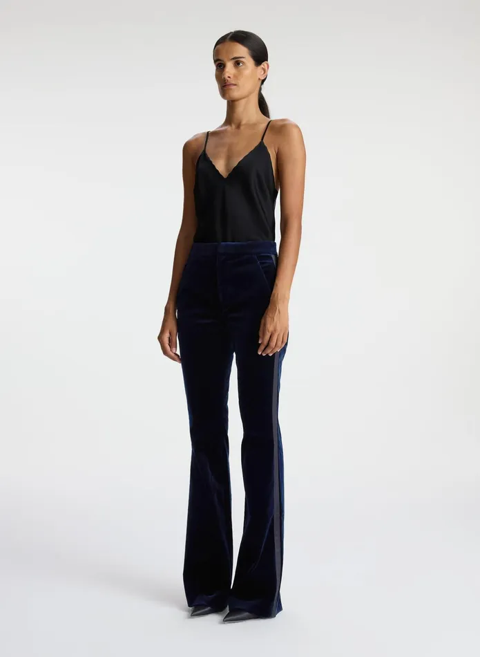 ALC Sets Sophie Ii Velvet Tuxedo Pant Navy 8211 Women