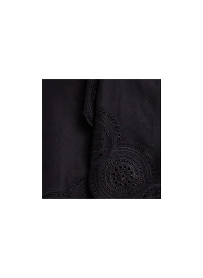ALC Skirts Heather Linen Eyelet Skirt Blackblack 8211 Women