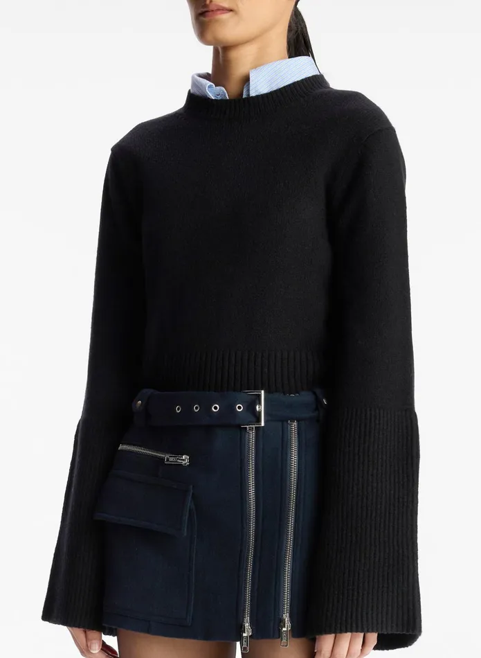 ALC Sweaters Clover Wool Sweater Black 8211 Women