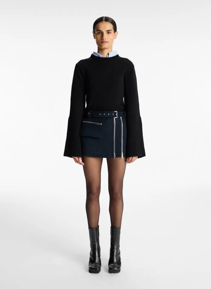 ALC Sweaters Clover Wool Sweater Black 8211 Women