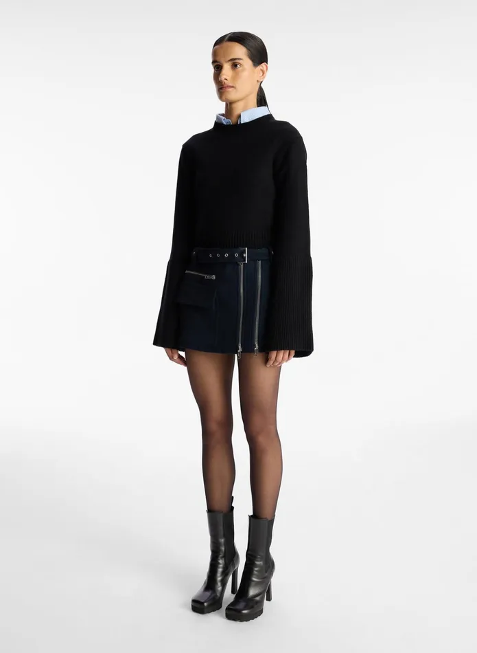 ALC Sweaters Clover Wool Sweater Black 8211 Women