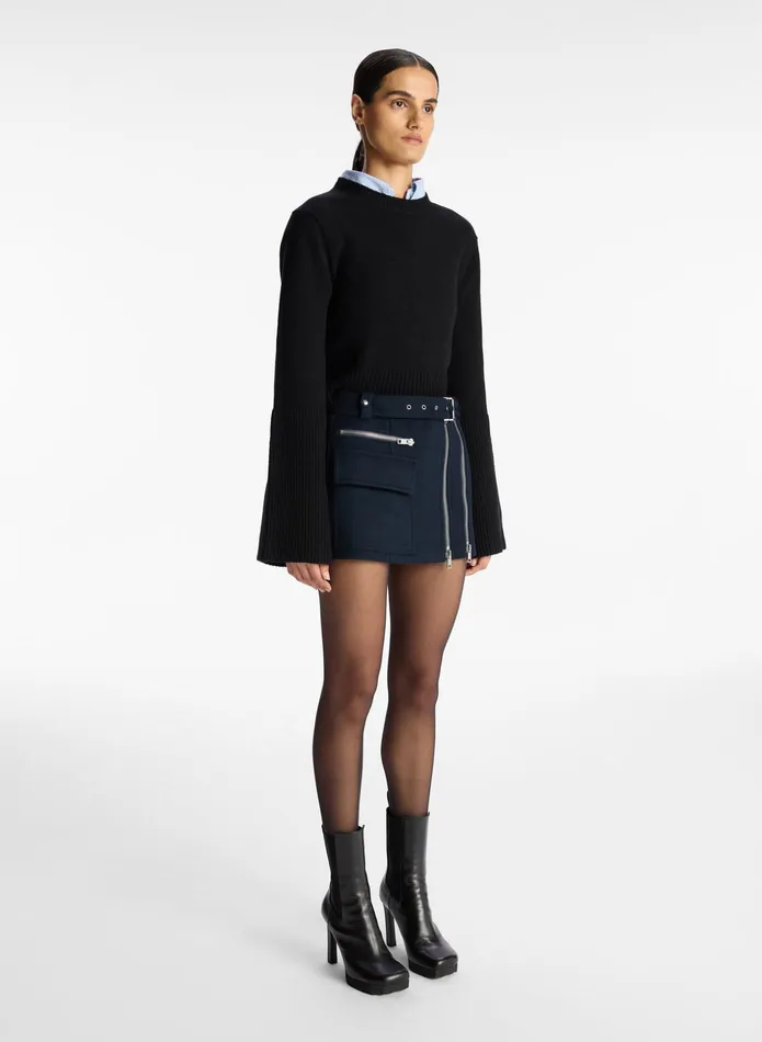 ALC Sweaters Clover Wool Sweater Black 8211 Women
