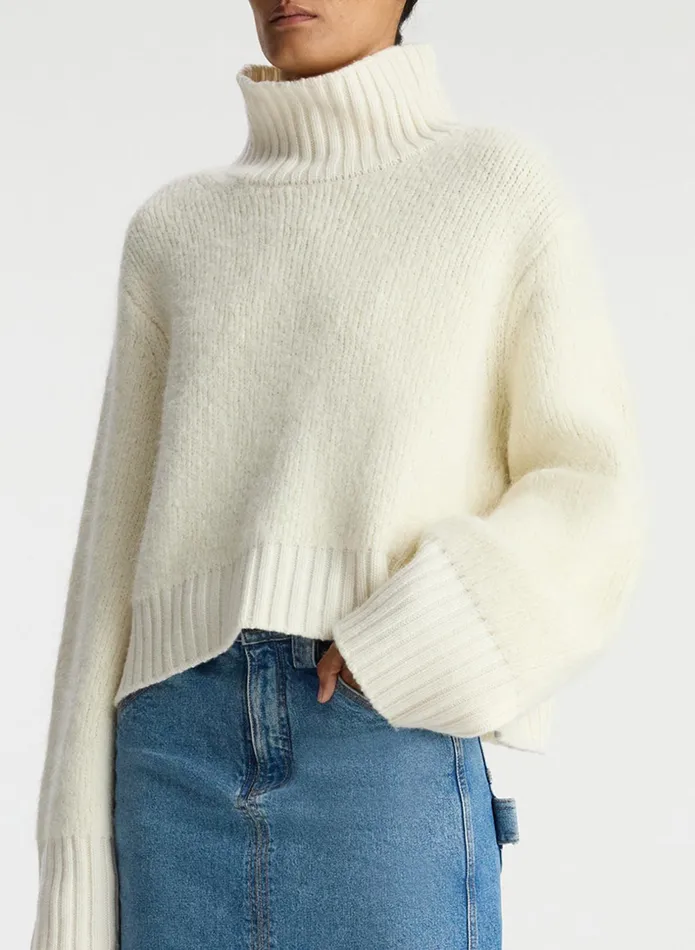 ALC Sweaters Theo Wool Turtleneck Sweater White 8211 Women