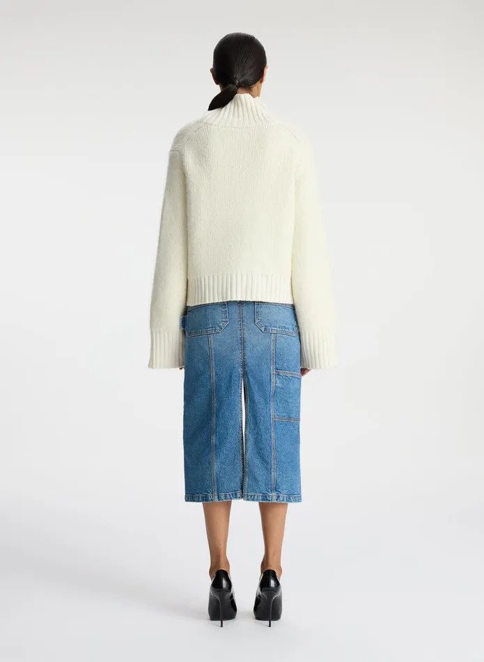 ALC Sweaters Theo Wool Turtleneck Sweater White 8211 Women