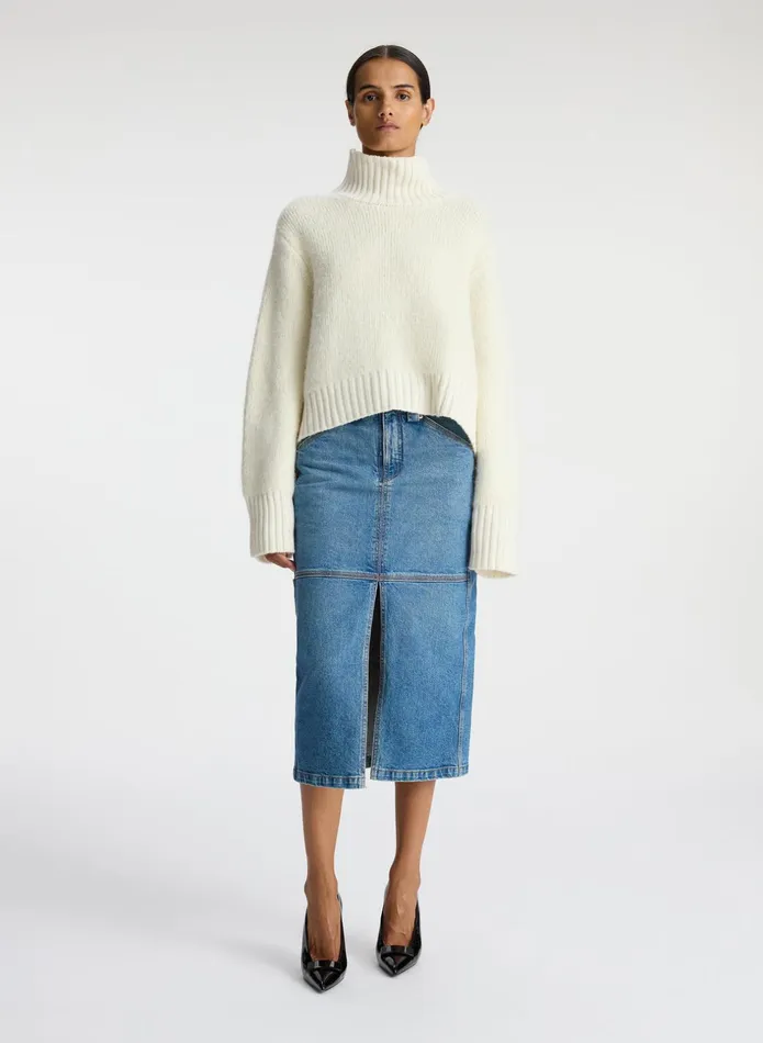 ALC Sweaters Theo Wool Turtleneck Sweater White 8211 Women