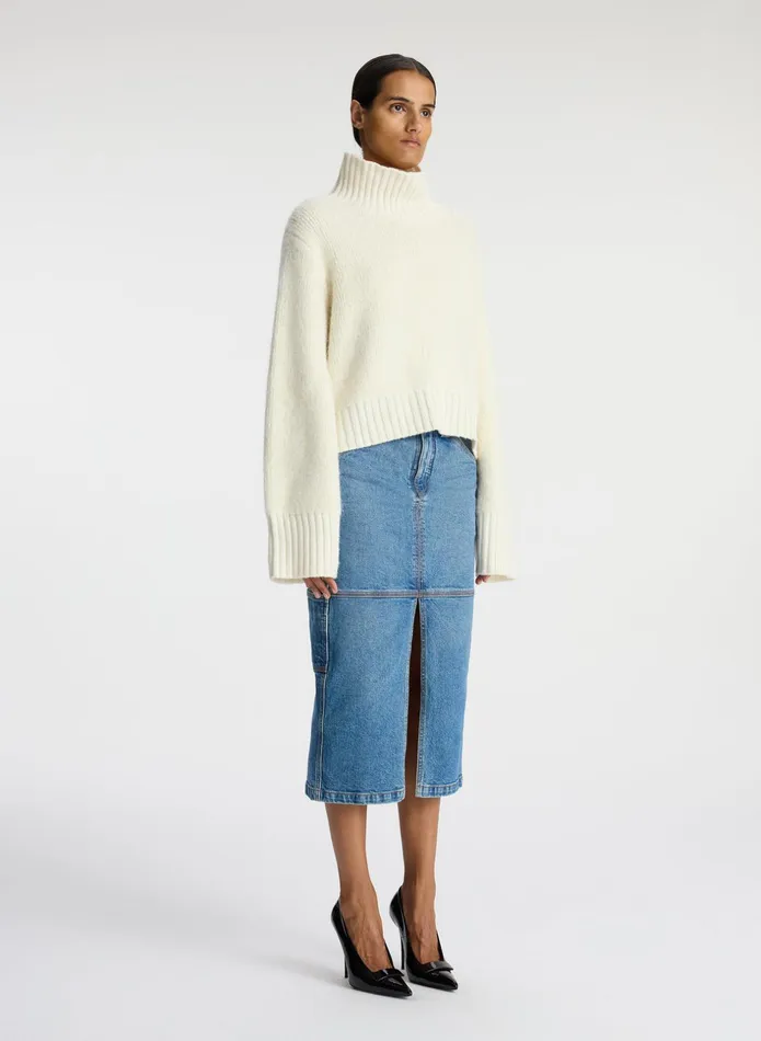 ALC Sweaters Theo Wool Turtleneck Sweater White 8211 Women