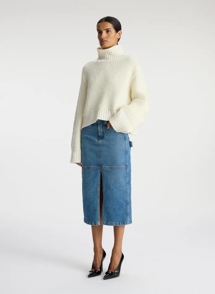 ALC Sweaters Theo Wool Turtleneck Sweater White 8211 Women