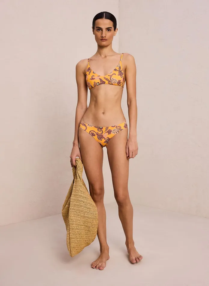ALC Swim Cleo Scoop Bikini Top Limone Multi 8211 Women