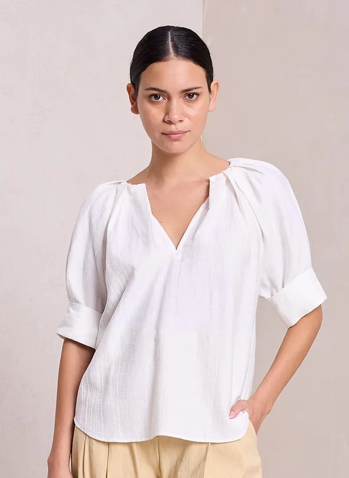 ALC Tops Carey Cotton Linen Top White 8211 Women