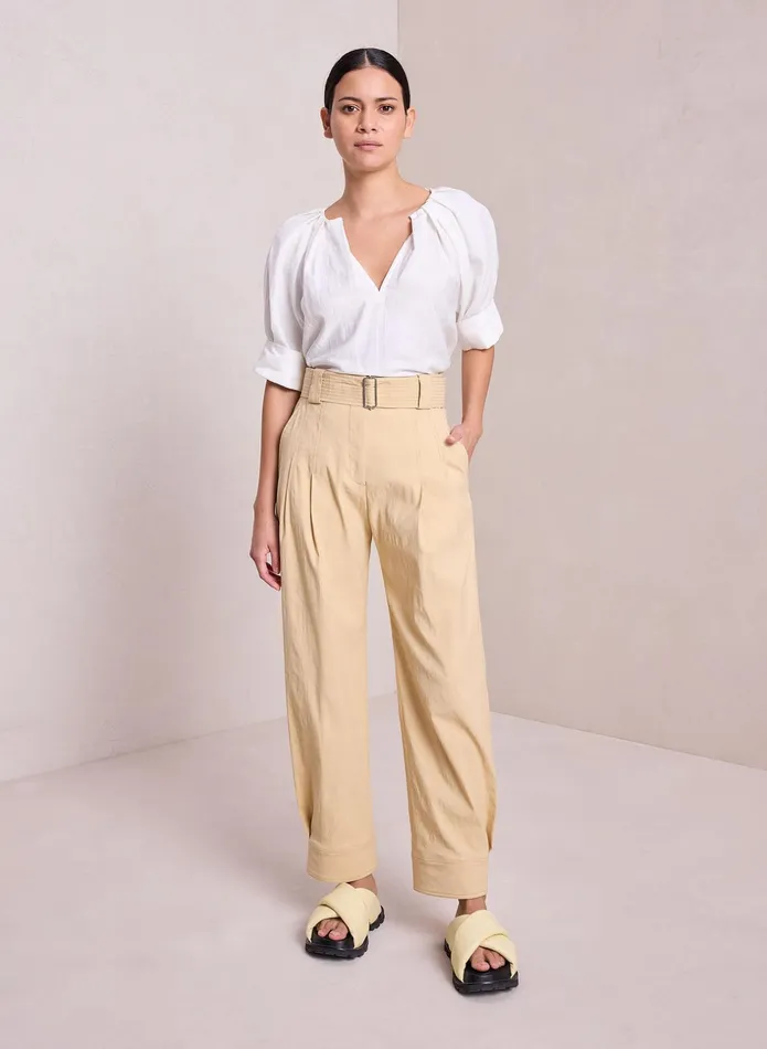 ALC Tops Carey Cotton Linen Top White 8211 Women
