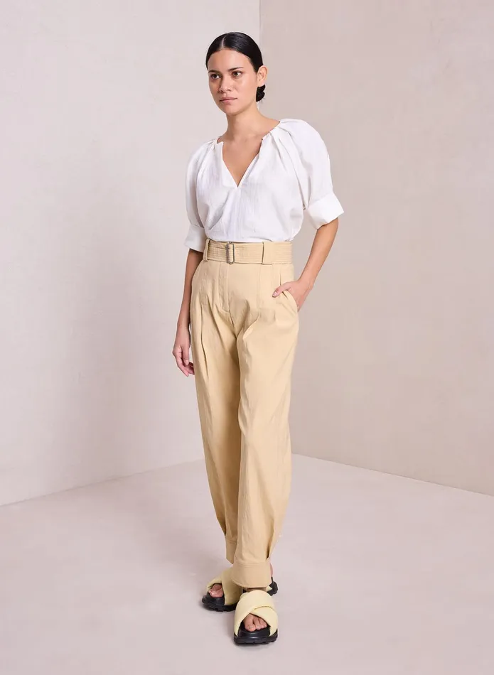 ALC Tops Carey Cotton Linen Top White 8211 Women