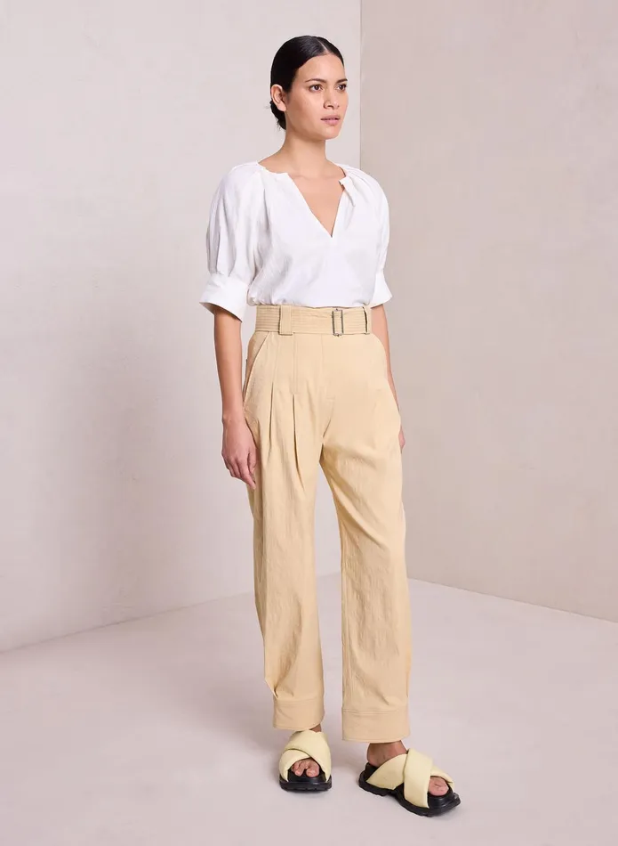 ALC Tops Carey Cotton Linen Top White 8211 Women