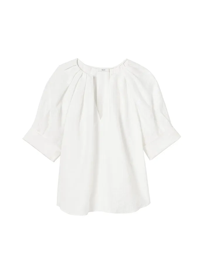 ALC Tops Carey Cotton Linen Top White 8211 Women
