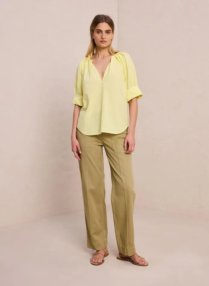 ALC Tops Carey Cotton Matte Top Canary 8211 Women