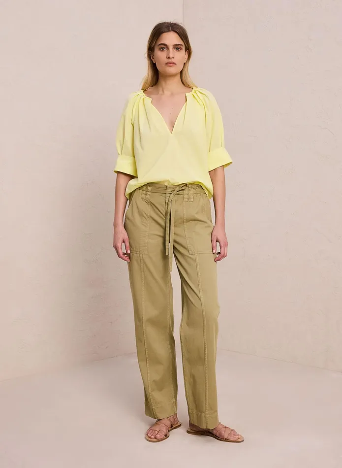 ALC Tops Carey Cotton Matte Top Canary 8211 Women
