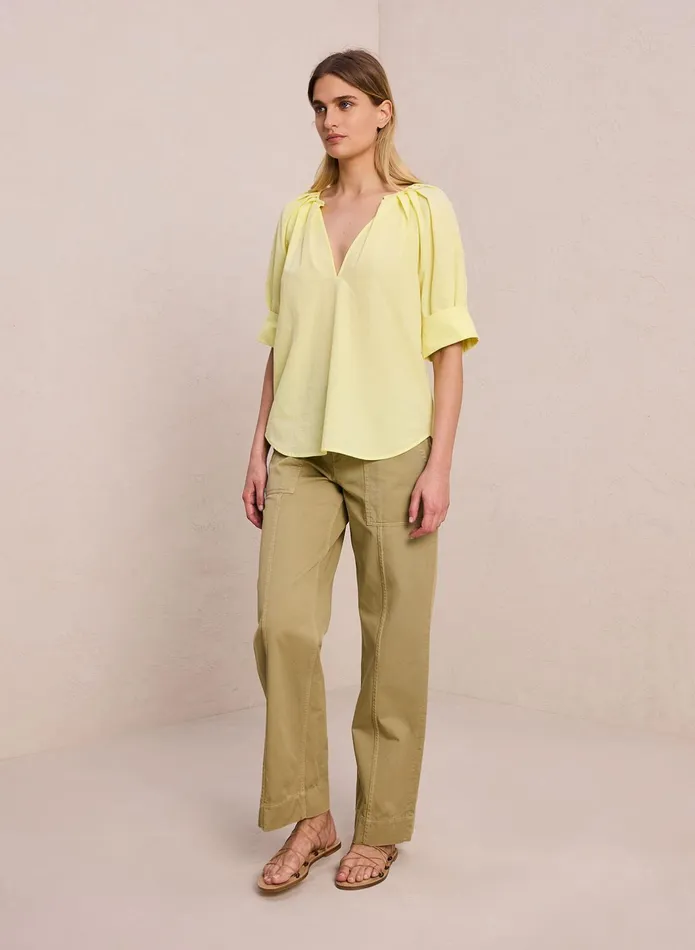 ALC Tops Carey Cotton Matte Top Canary 8211 Women