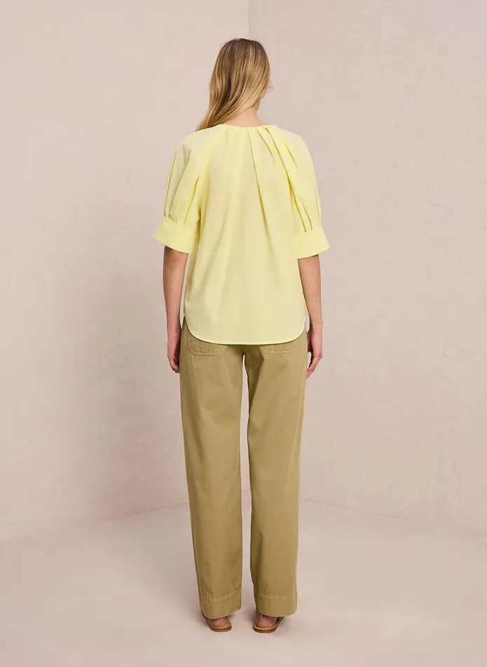 ALC Tops Carey Cotton Matte Top Canary 8211 Women