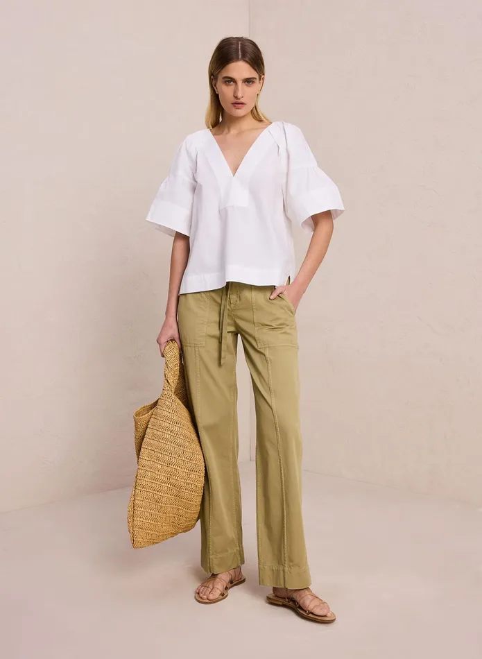 ALC Tops Hillary Cotton Poplin Top White 8211 Women