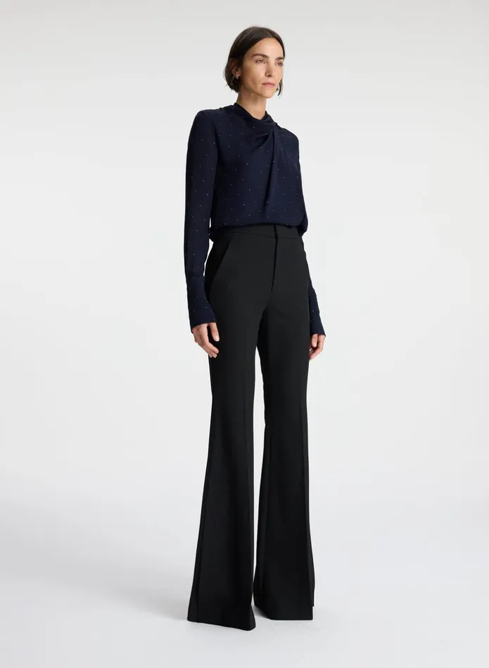 ALC Tops Luna Embellished Silk Top Evening Blue 8211 Women