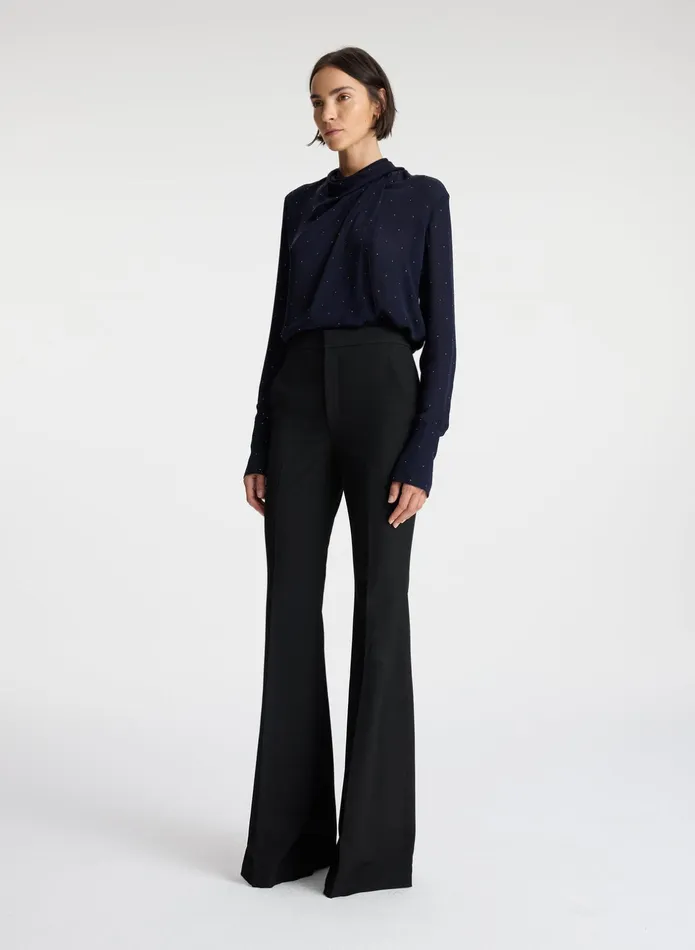 ALC Tops Luna Embellished Silk Top Evening Blue 8211 Women
