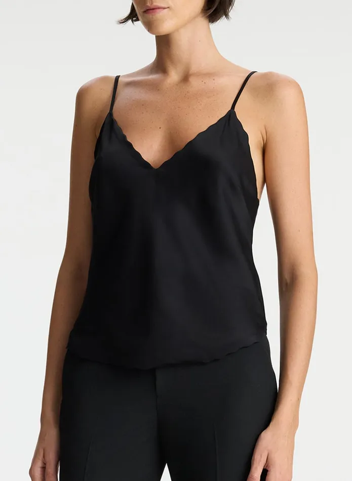 ALC Tops Malia Scalloped Camisole Top Black 8211 Women
