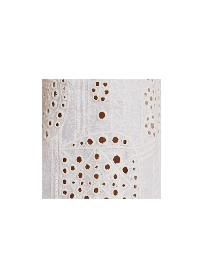 ALC Tops Mason Linen Eyelet Top Ivorycream 8211 Women